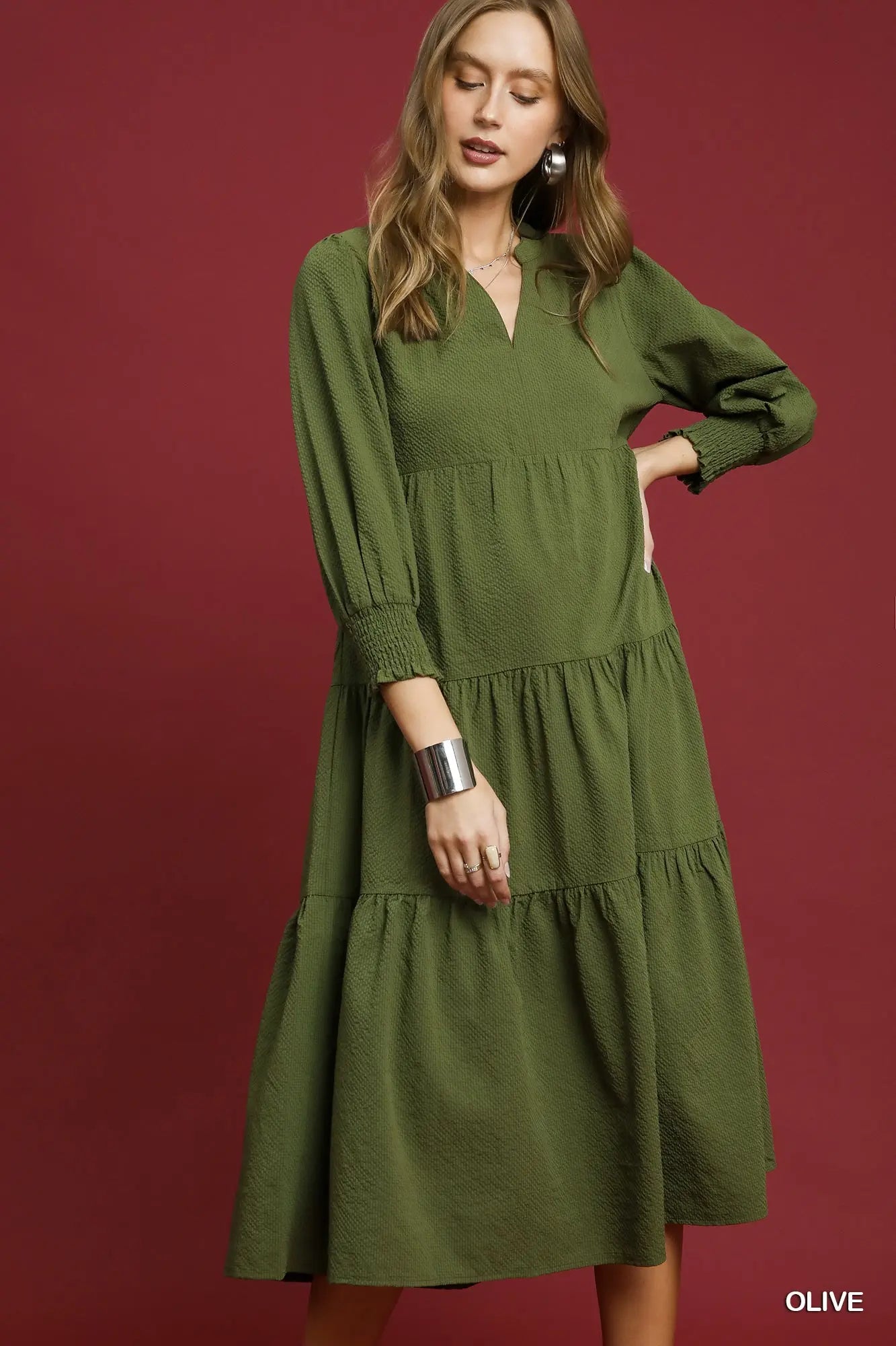 Olive Textured dress