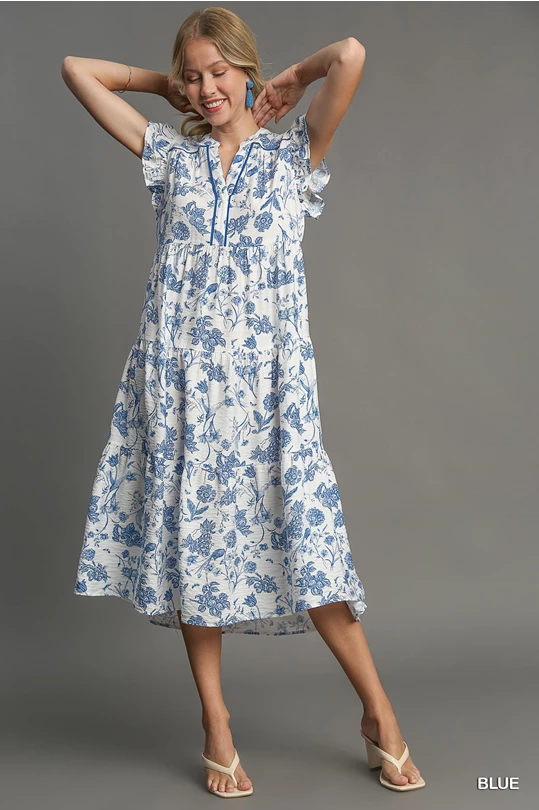 Toile Print Dress