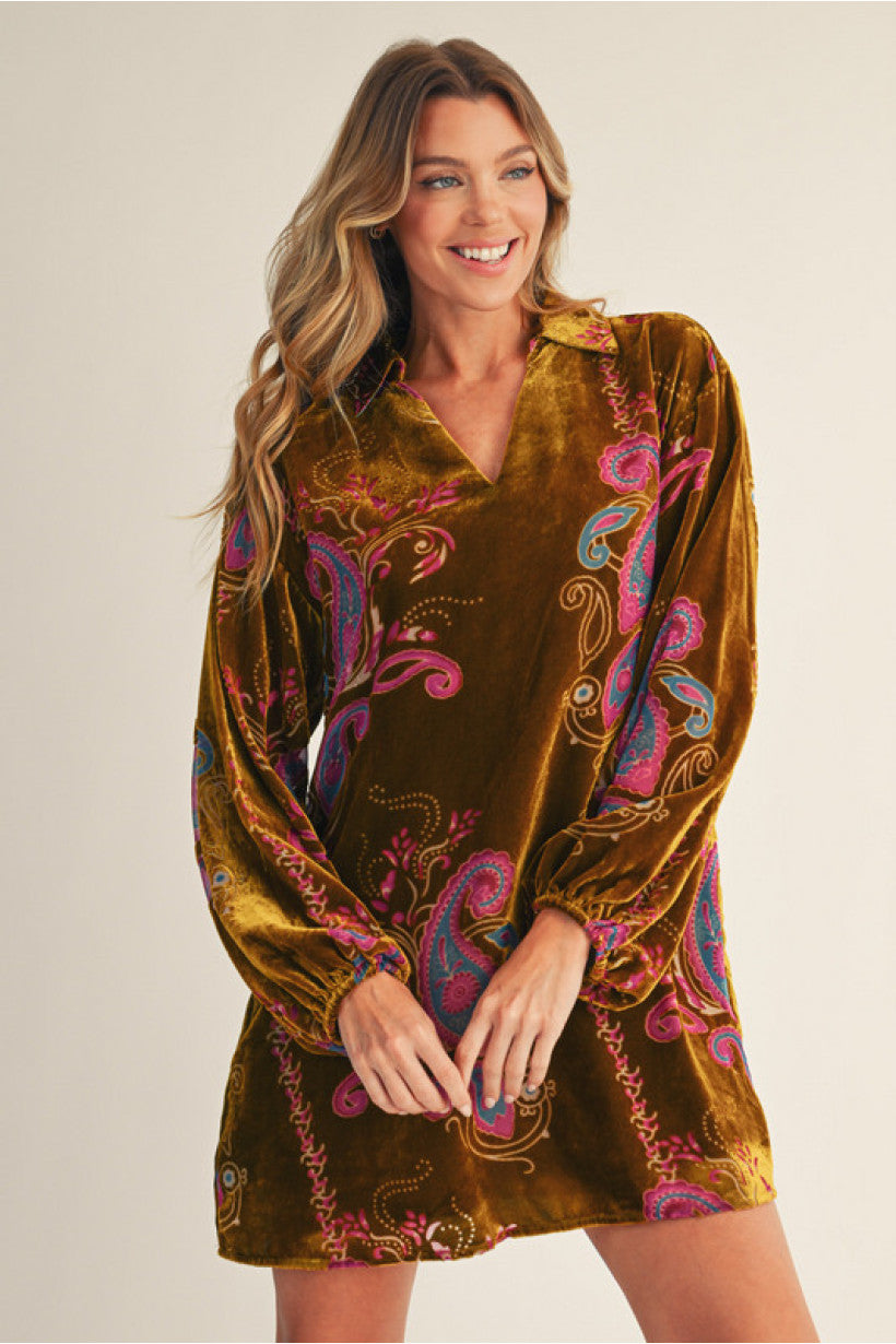 Golden Olive Dress – The Flamingo Ranch