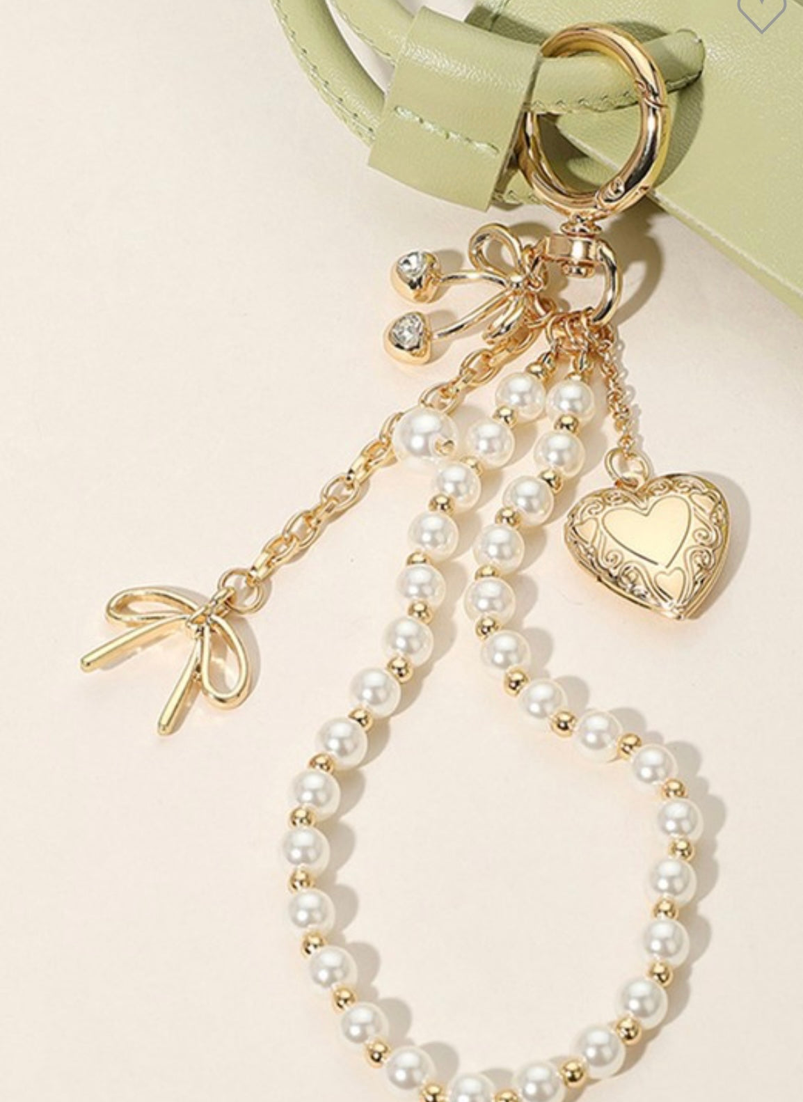 Pearl Bow Keychain/Bag Charm