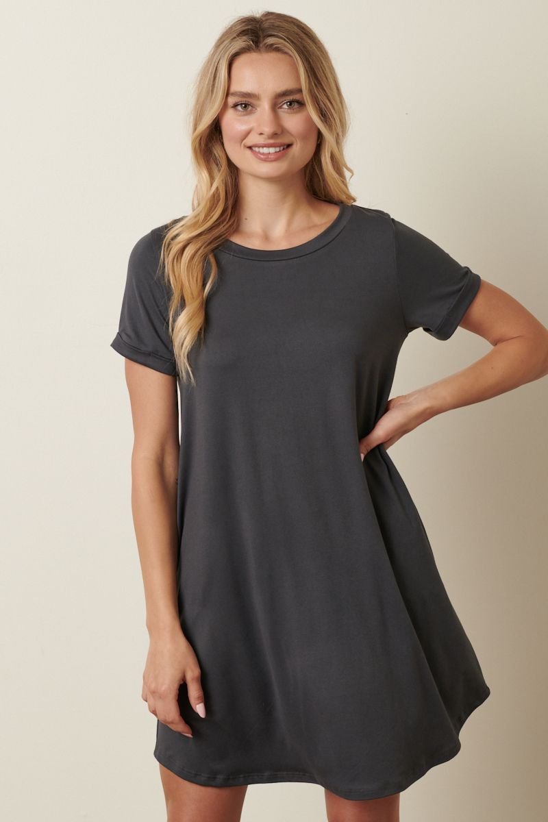 Charcoal Knit Dress
