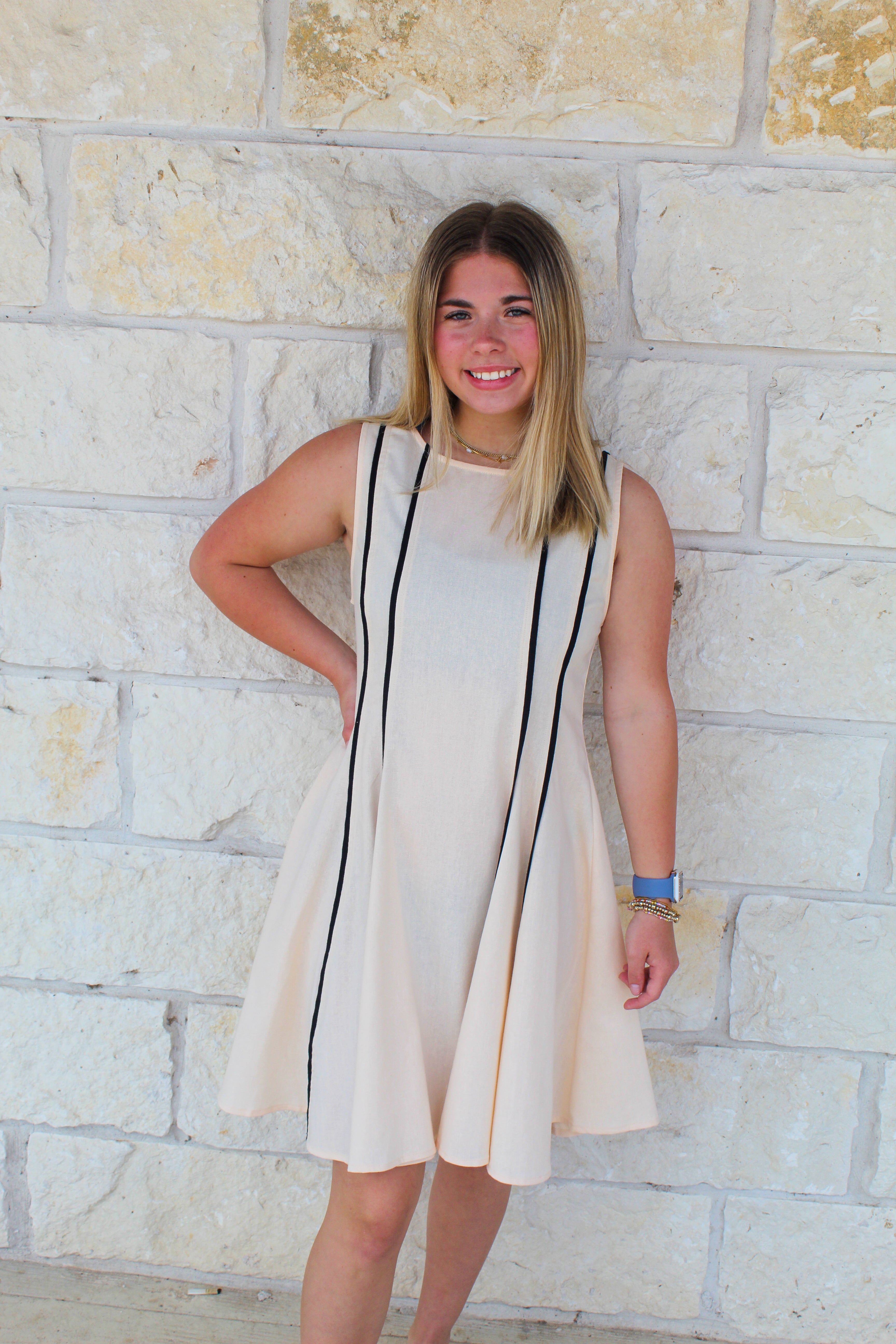 A-Line Piping Dress The Flamingo Ranch A-Line Piping Dress The Flamingo Ranch