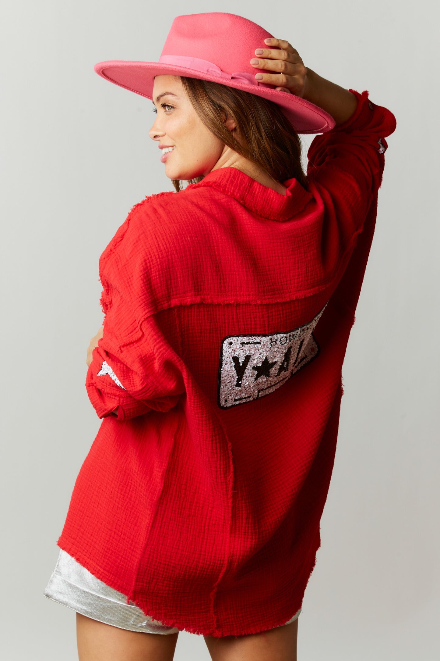 Oversized License Button Up
