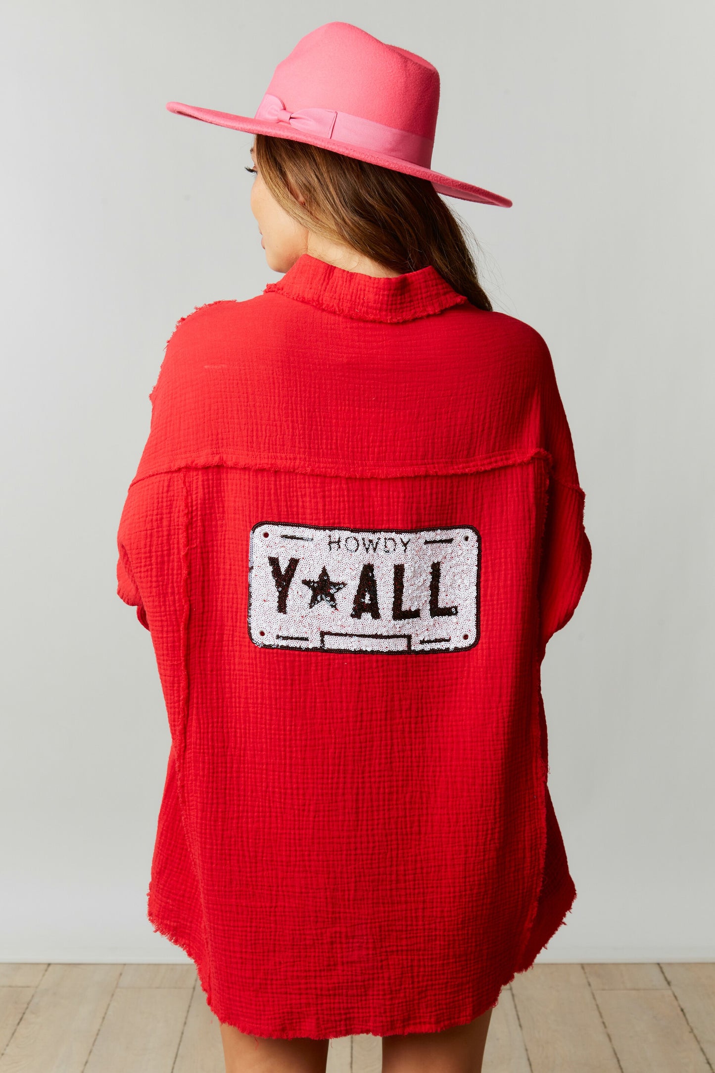 Oversized License Button Up