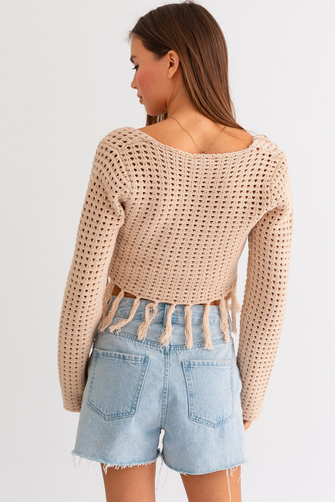 Boho Crop Sweater