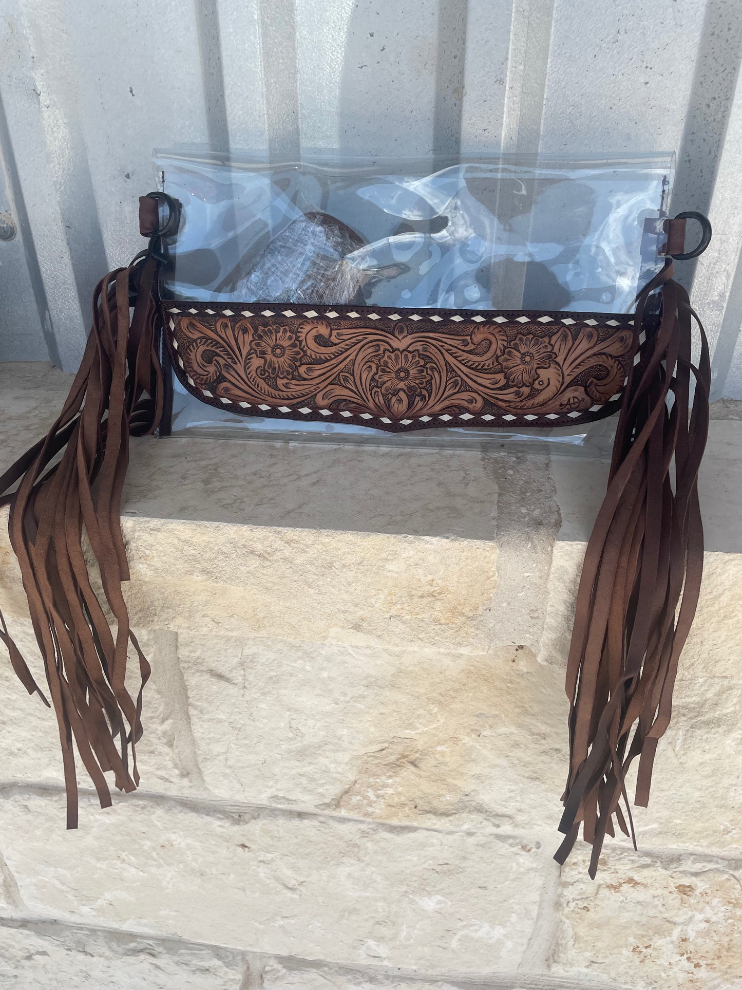 Clear Tooled Stadium Bag