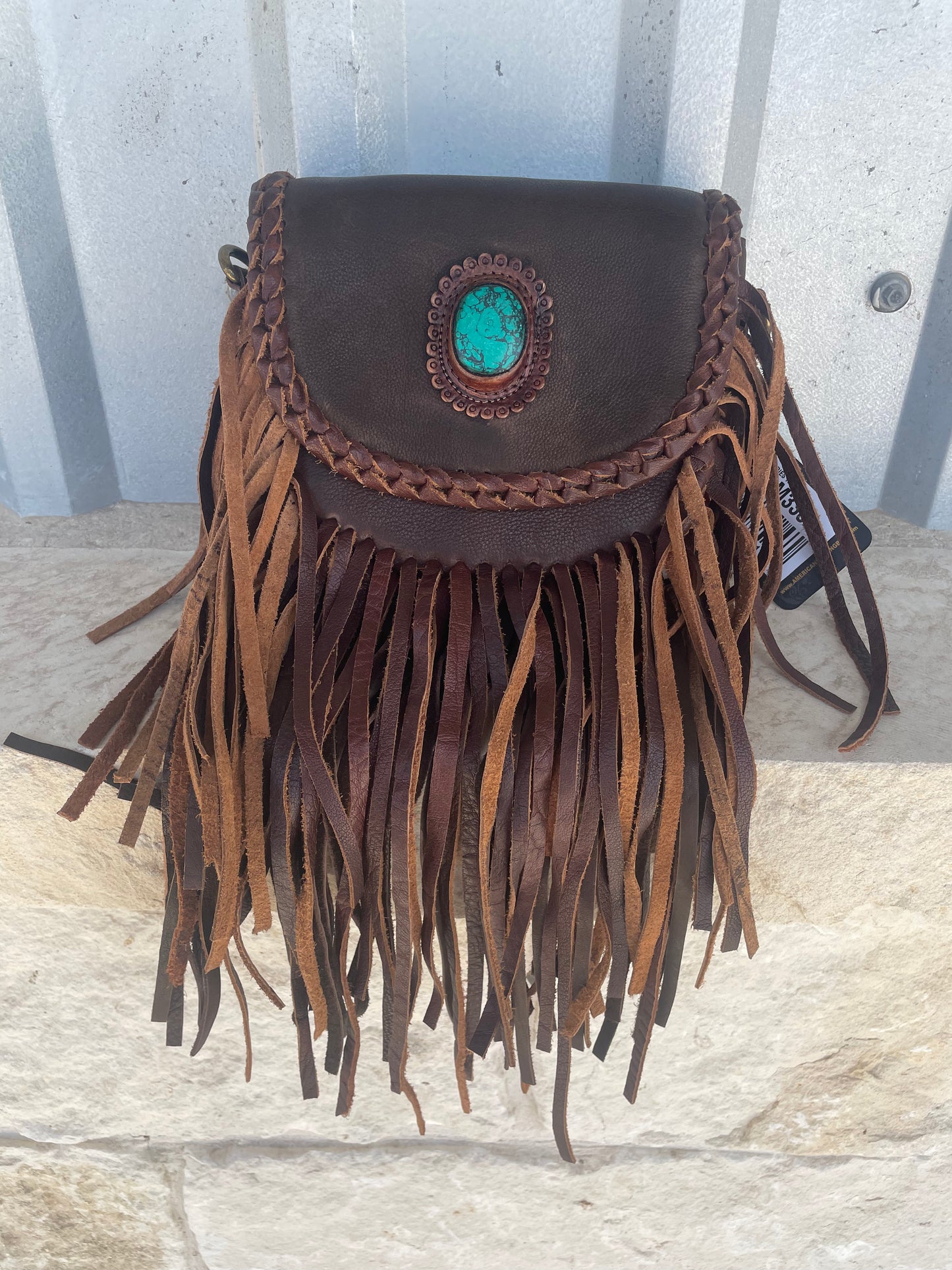 Turquoise Fringe Crossbody Purse