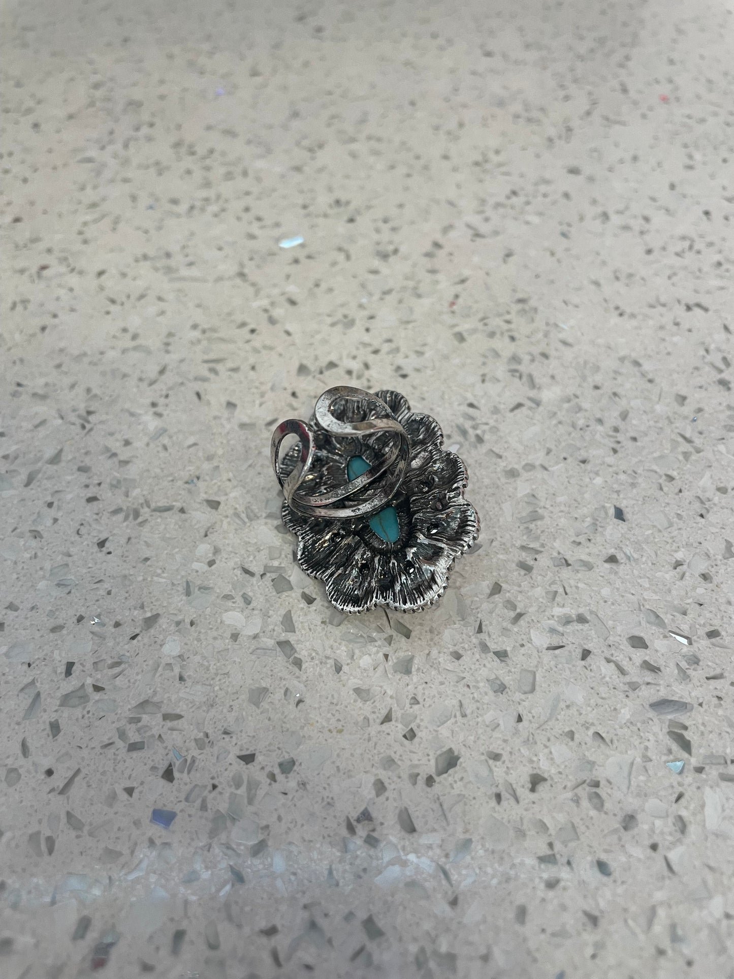 Large Turquoise Ring/Wildrag Cuff