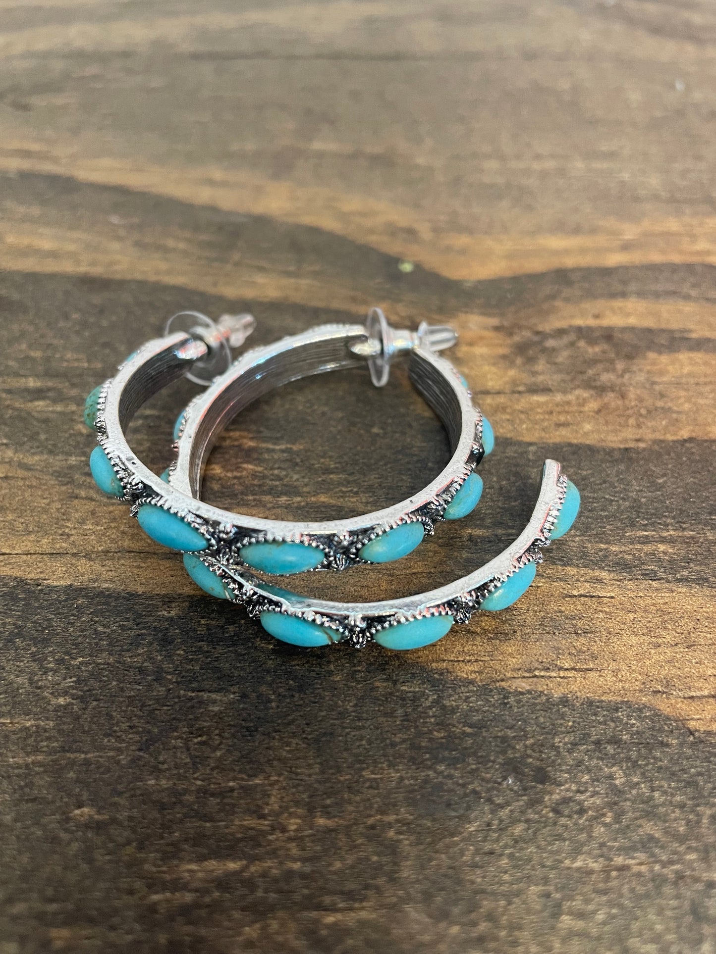 Turquoise Hoops