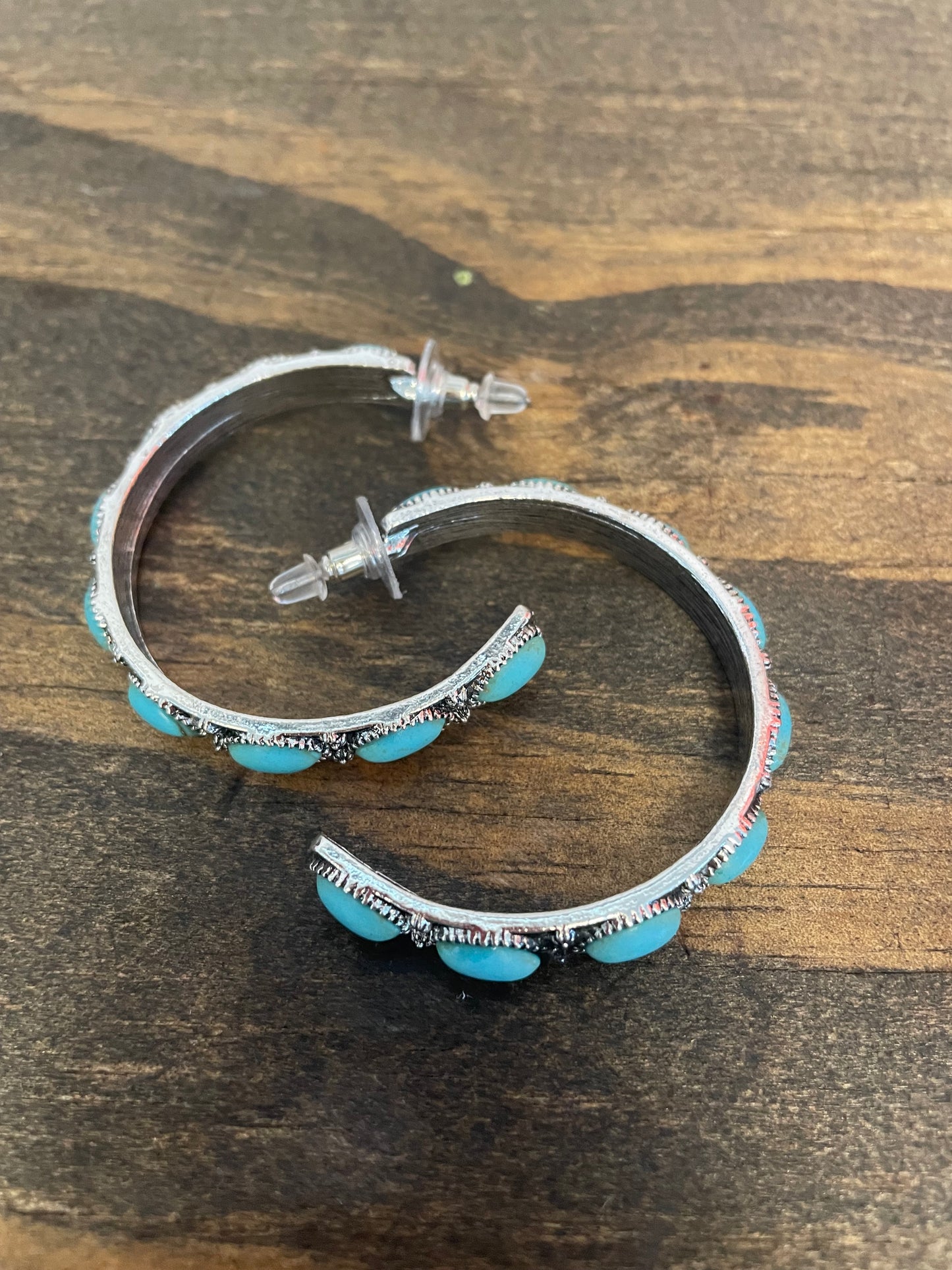 Turquoise Hoops