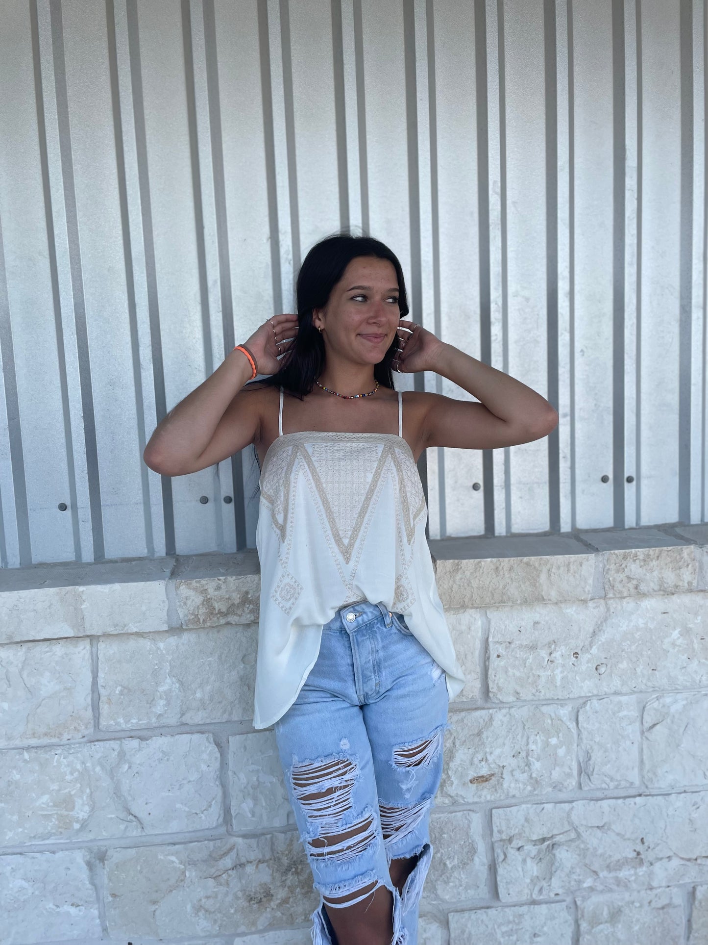 Embroidered Cami
