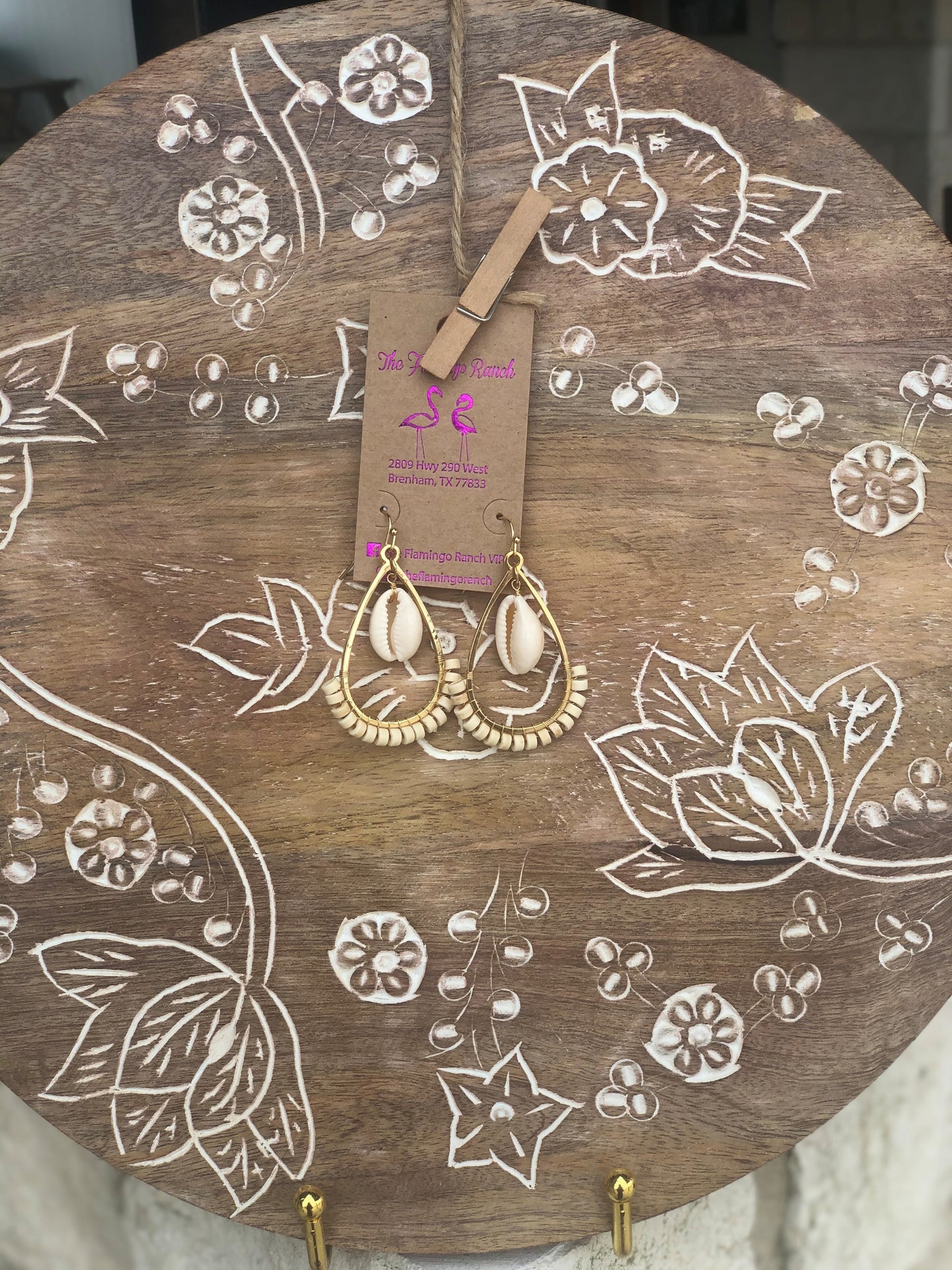 PF Seashell Gold Dangles