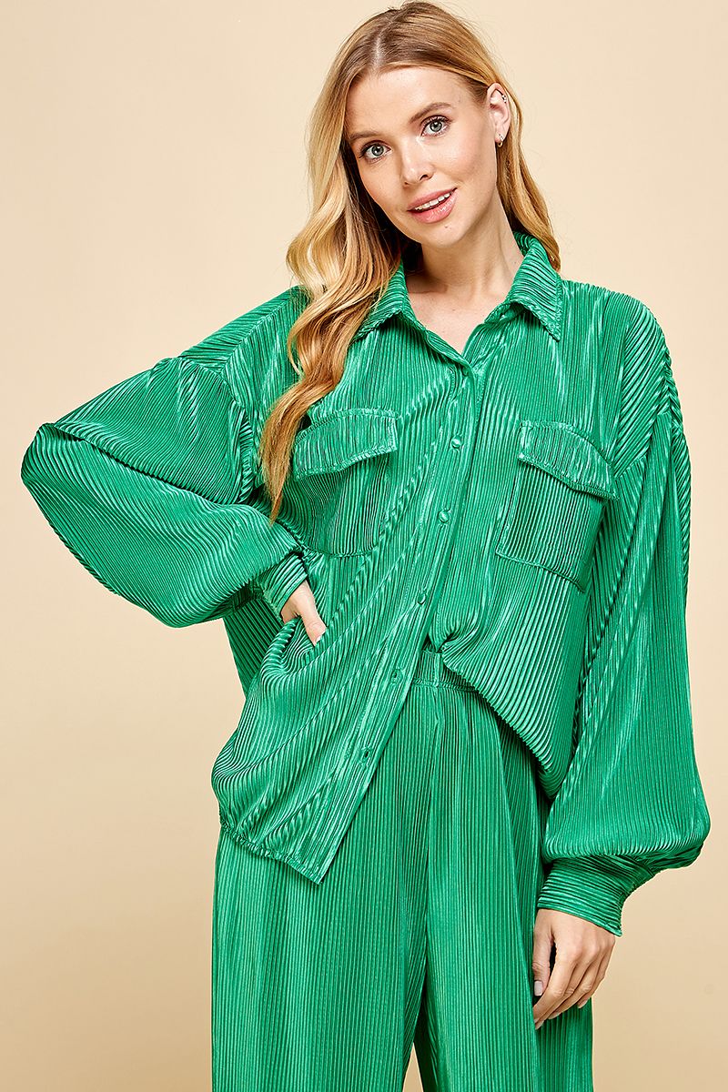 Wavy Green Top
