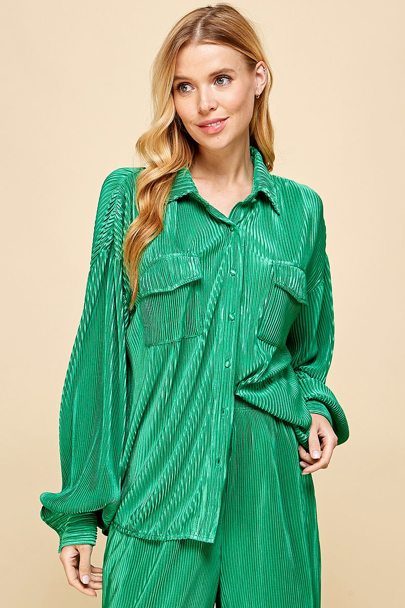 Wavy Green Top