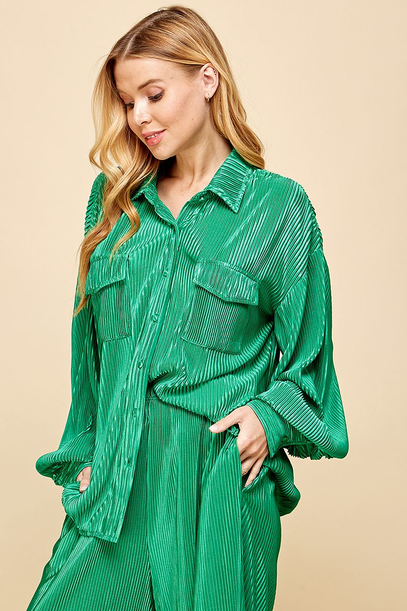 Wavy Green Top