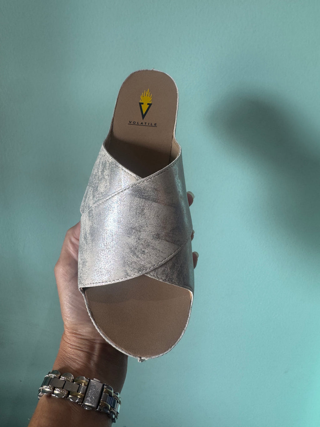 Edith Silver Sandal
