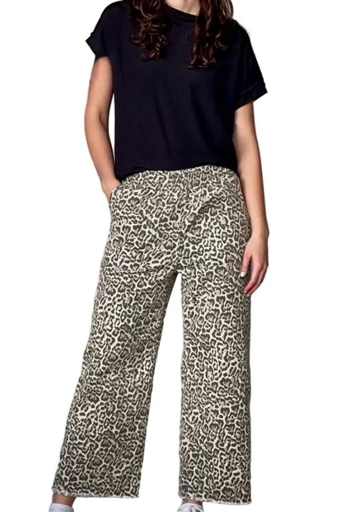 Leopard Pull On Jeans