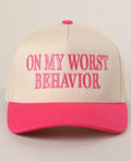 On My Worst Behavior Cap