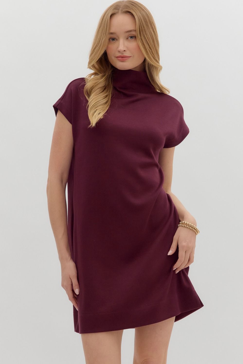 Mock Neck Dress