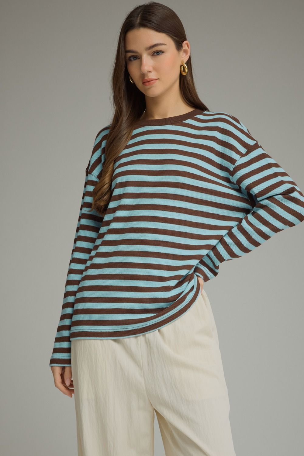 Striped Waffle Top