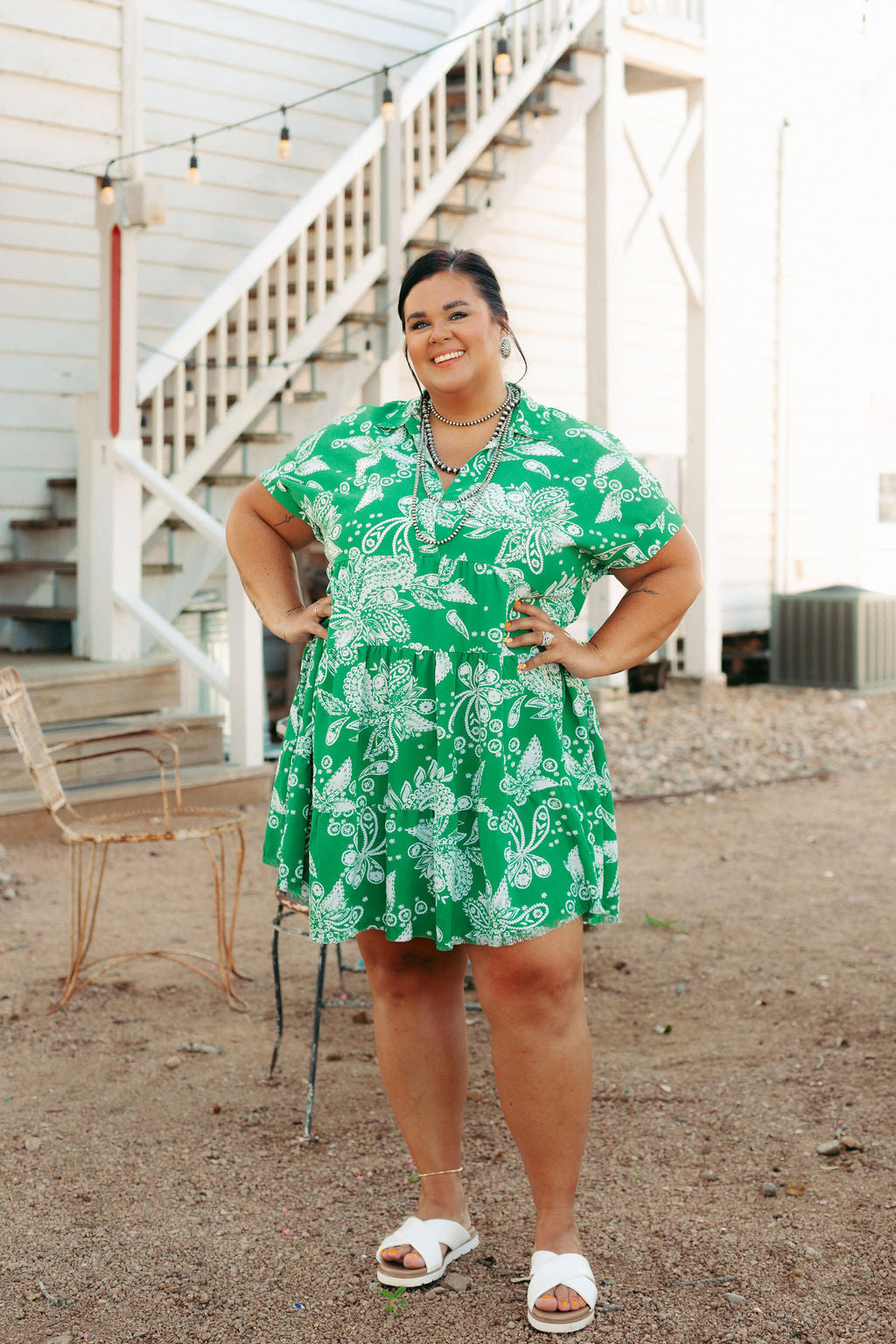 Green Paisley Dress