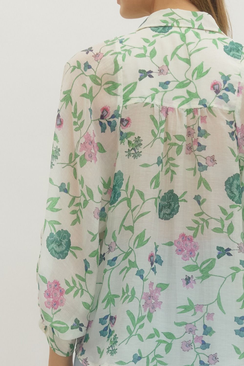 Floral Semi-Sheer Top