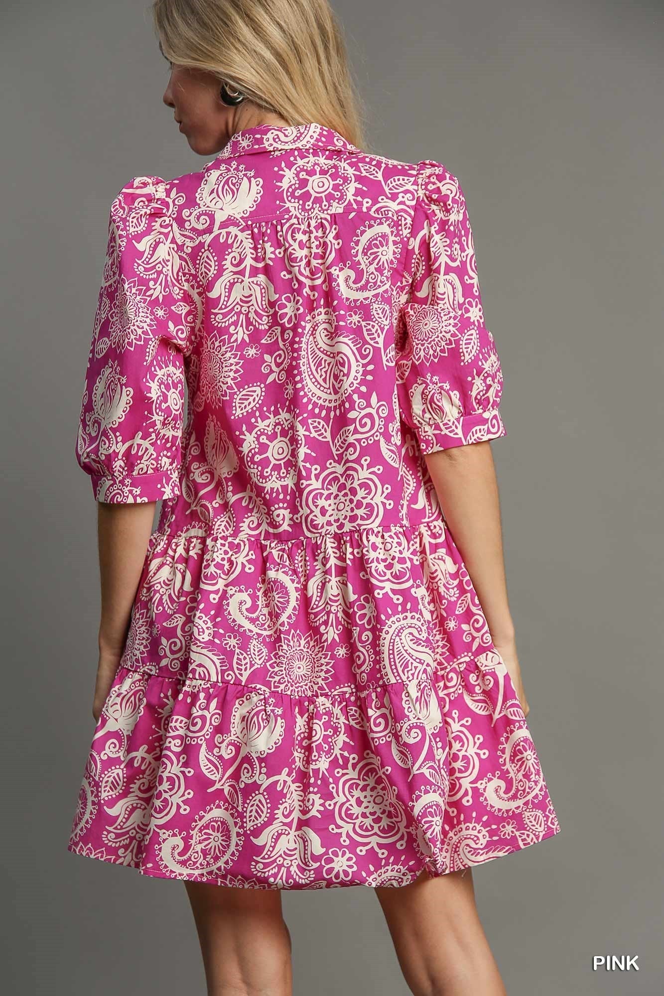 Pink Paisley Dress