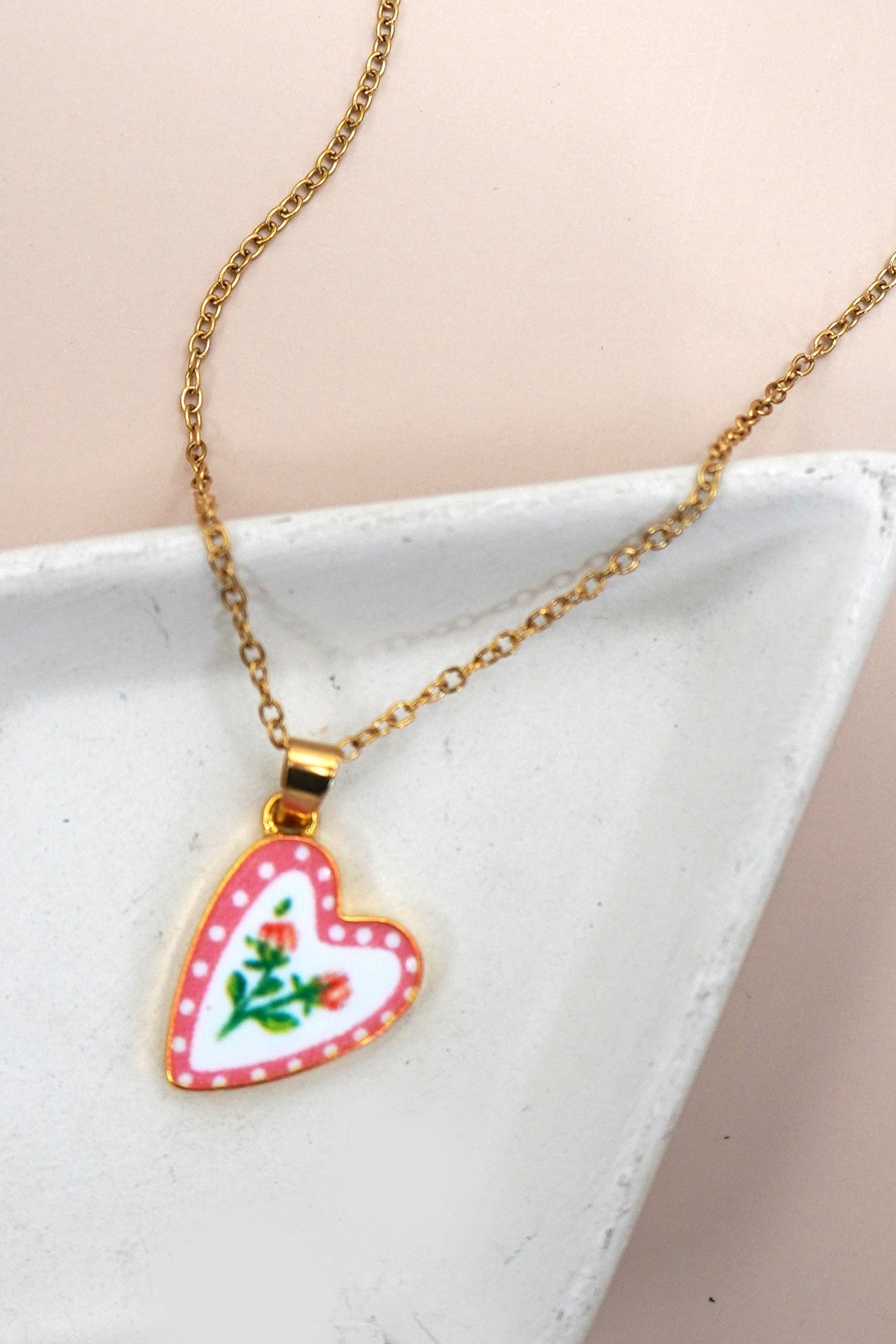 PF Handmade Ceramic Painted Necklace