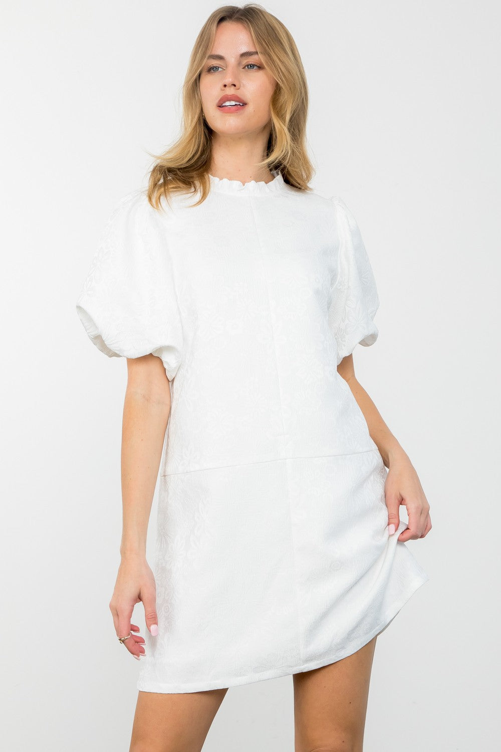 White Flower Texture Dress