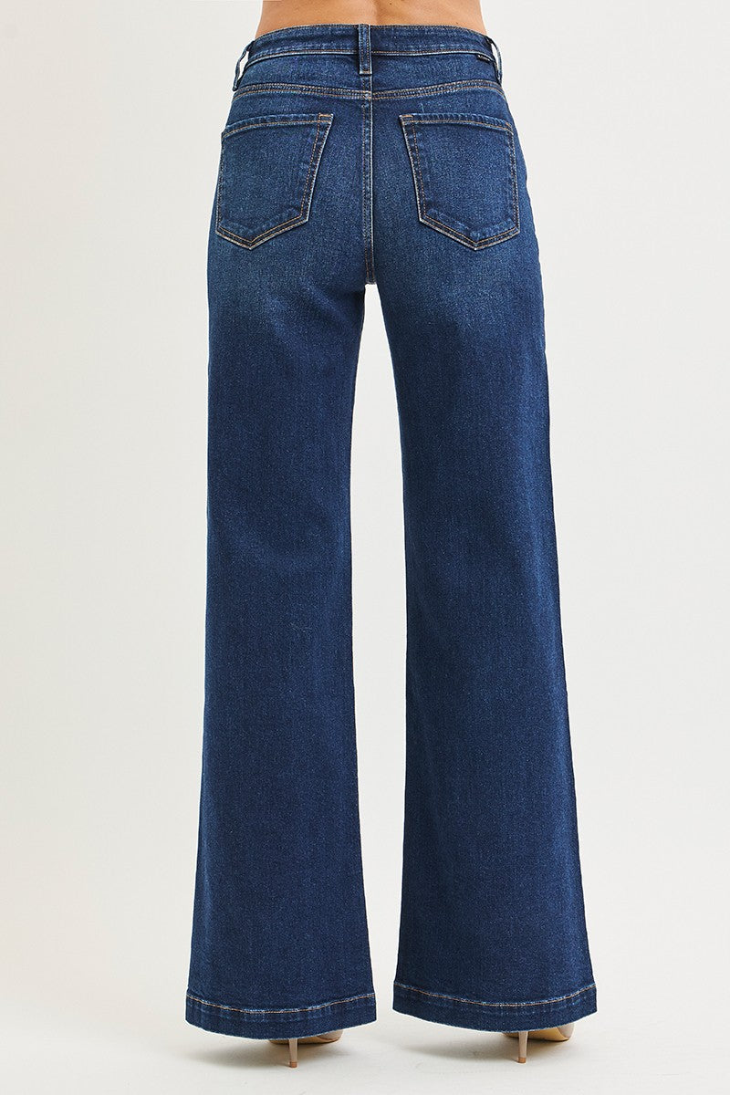 Blue jeans on a white background