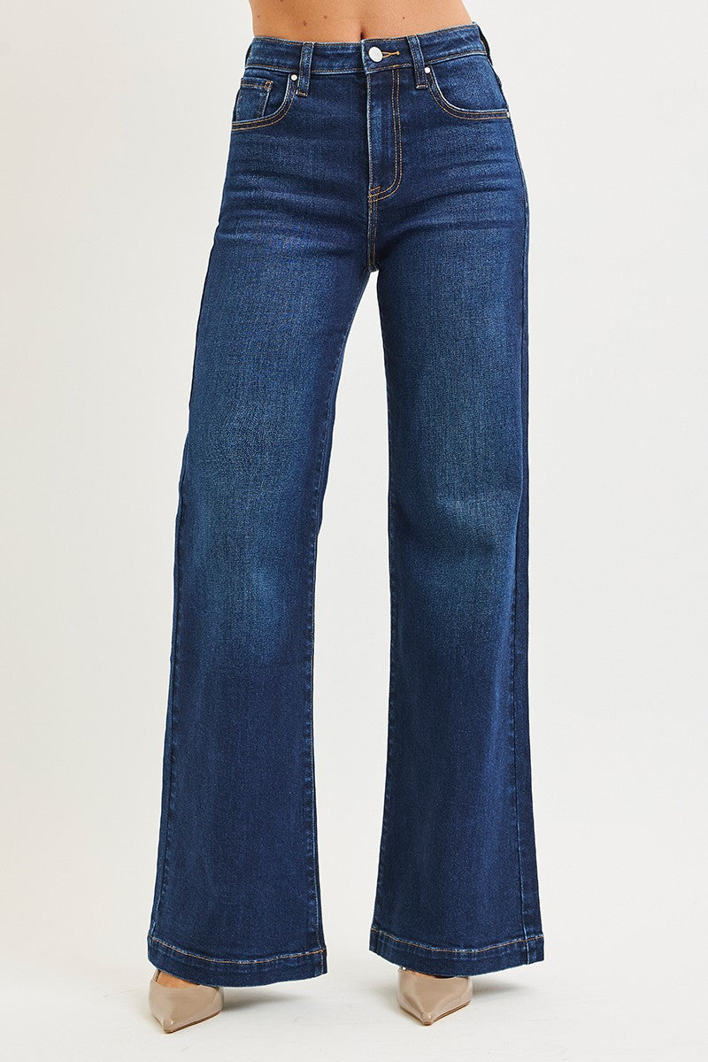 Blue jeans on a white background