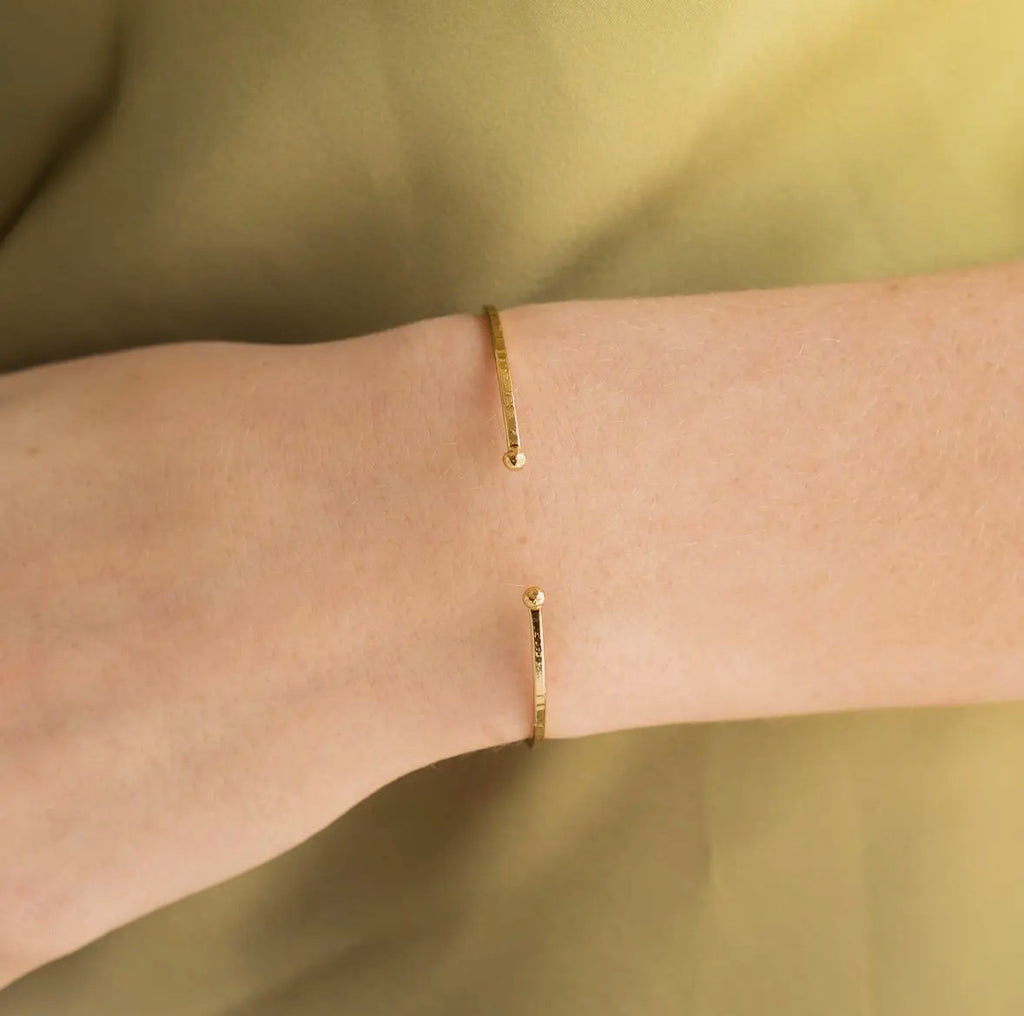 Thin Hammered Bangle