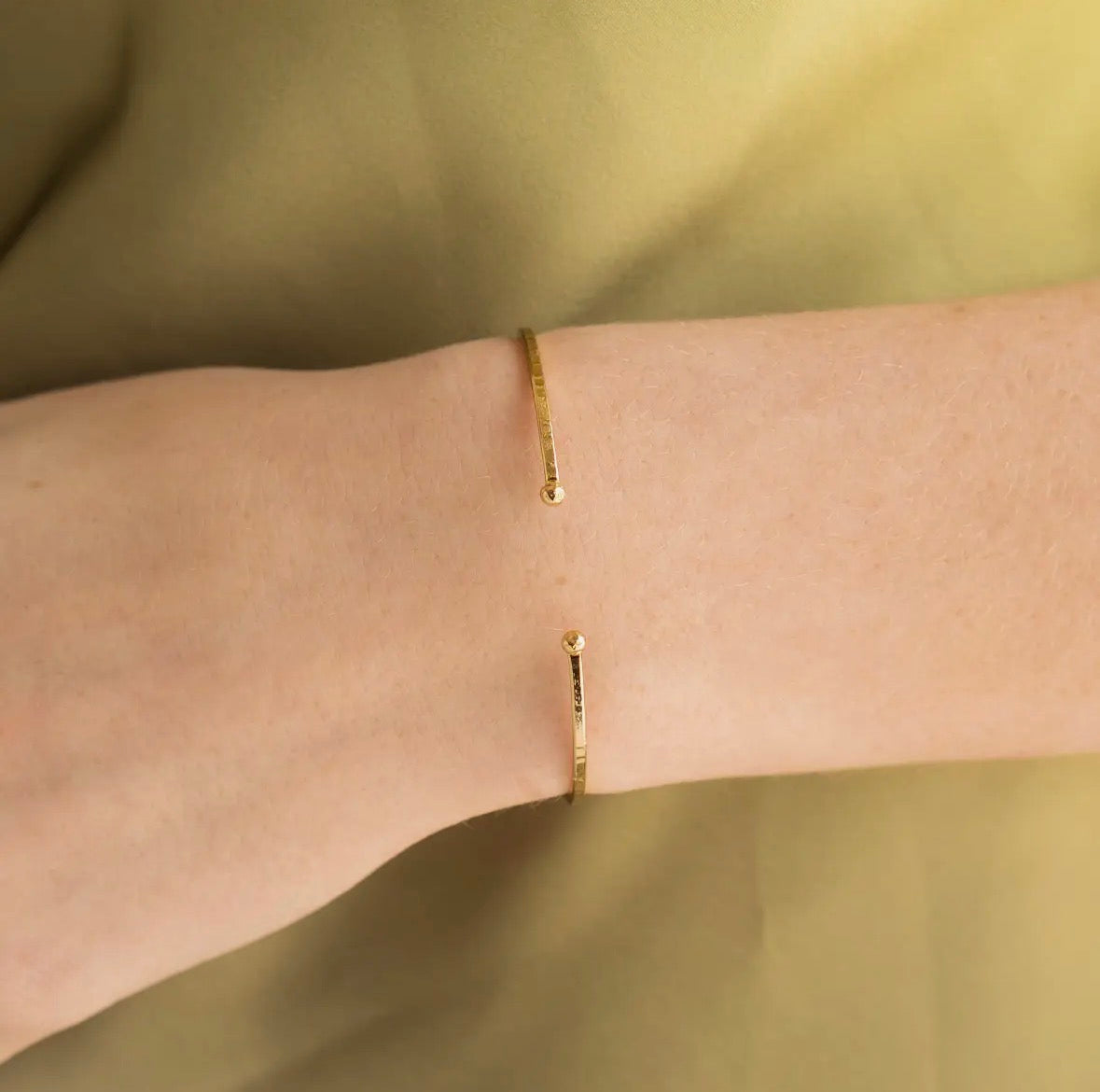 Thin Hammered Bangle