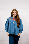 Lane Blue Top