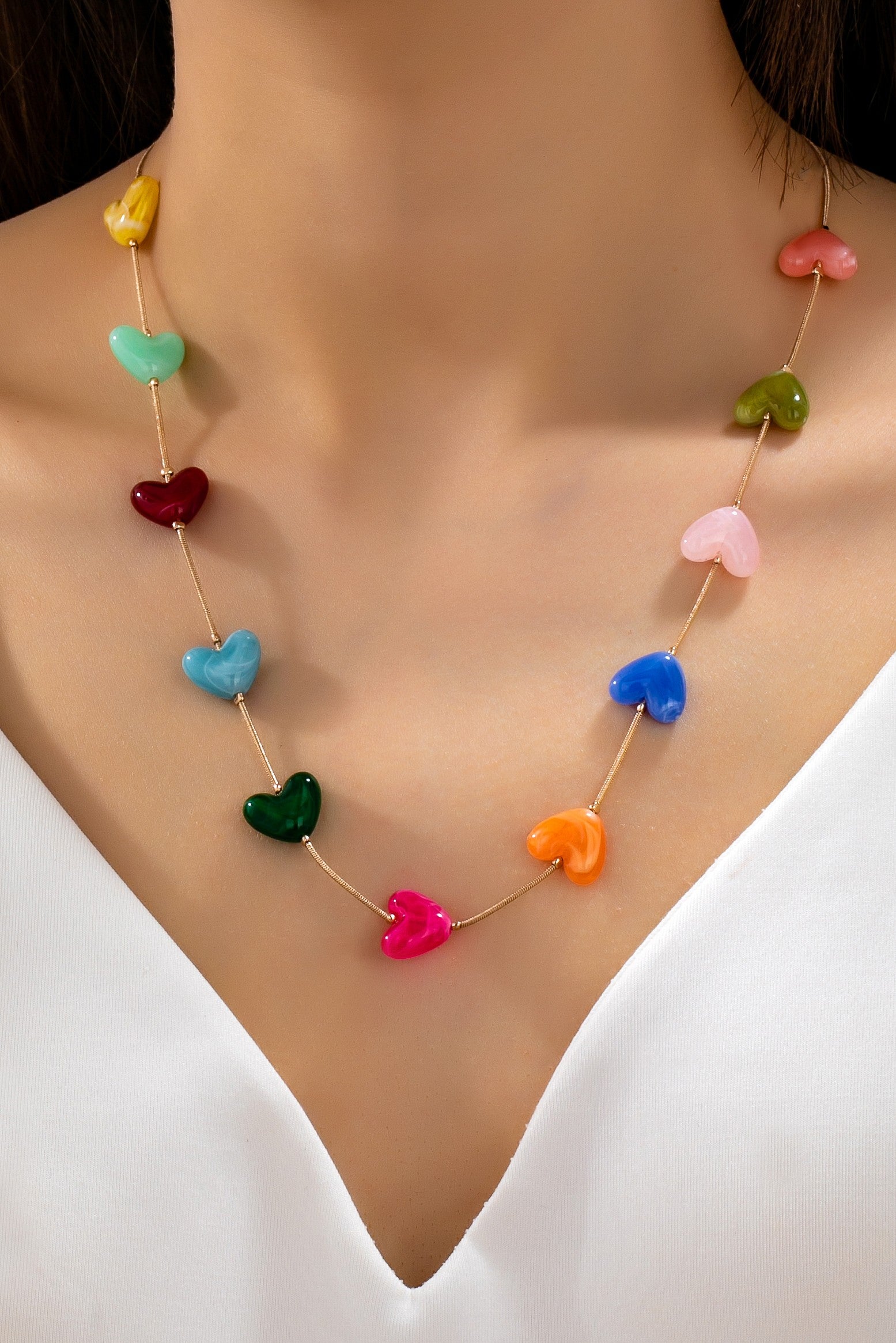 PF Hearts Multi Necklace
