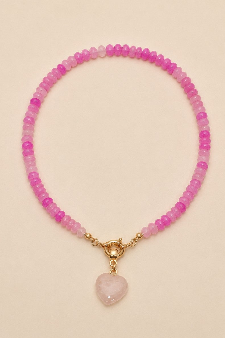 PF Stone Heart Necklace