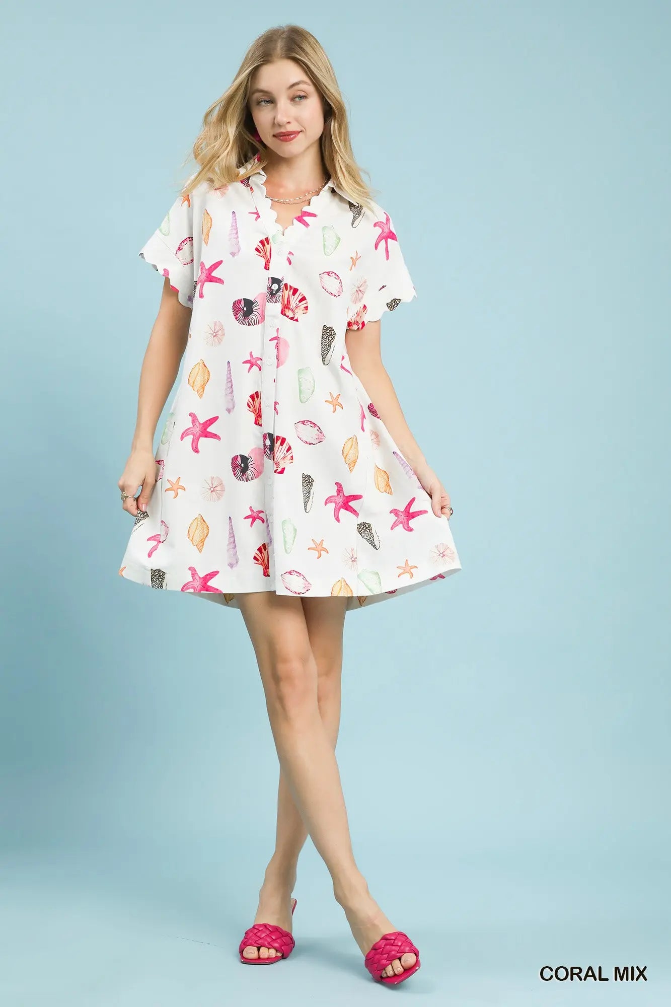 Seashell Coral Mix Dress