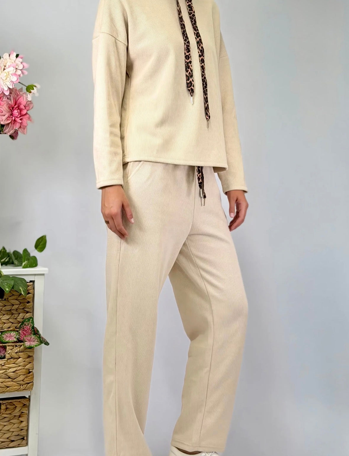 Creme Leopard Pants