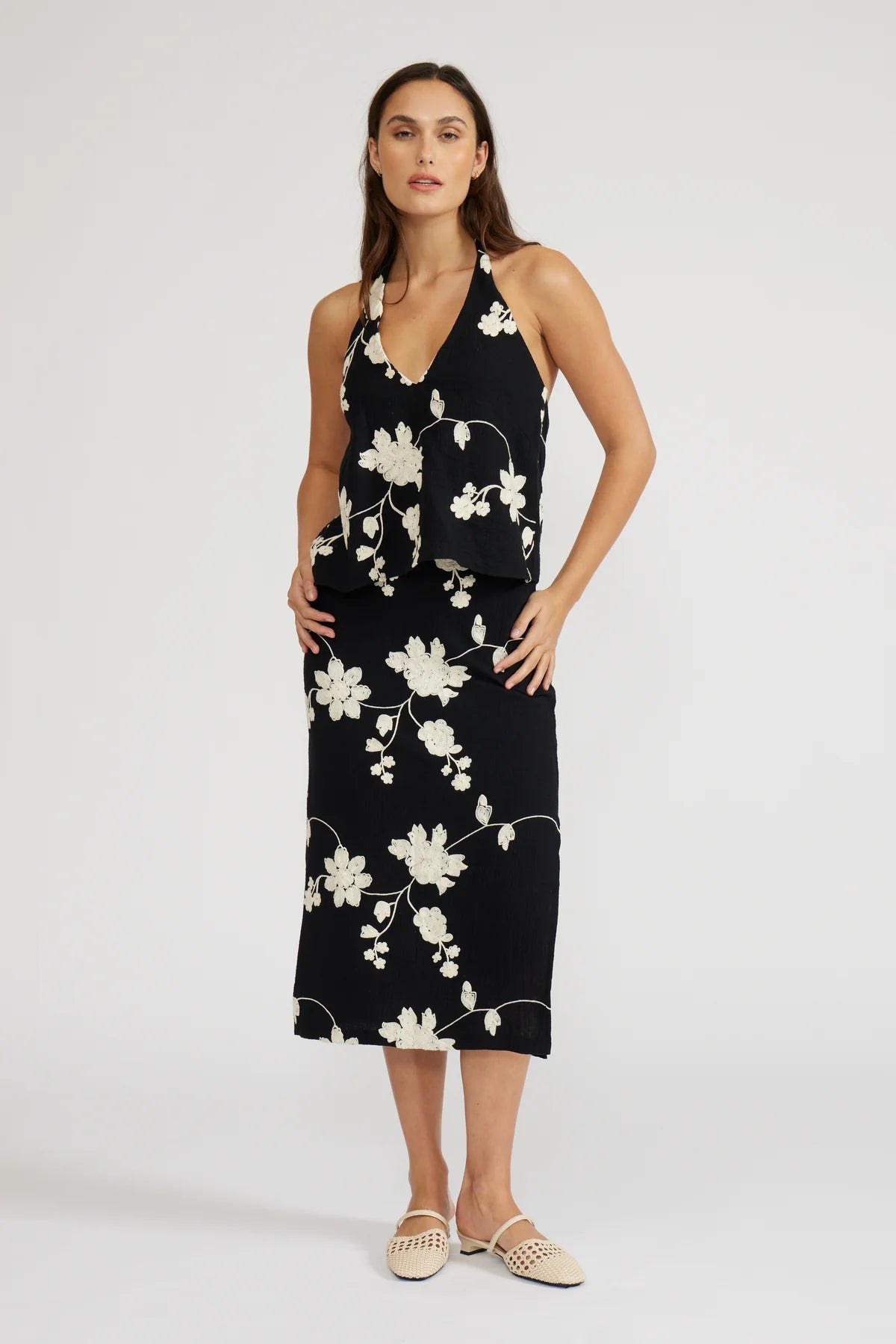 Fia Black Halter Top