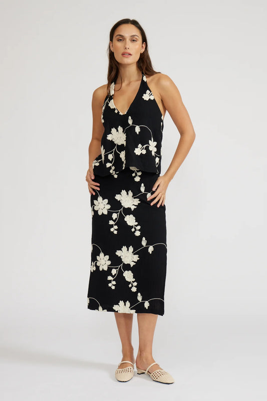 Rini Midi Black Skirt