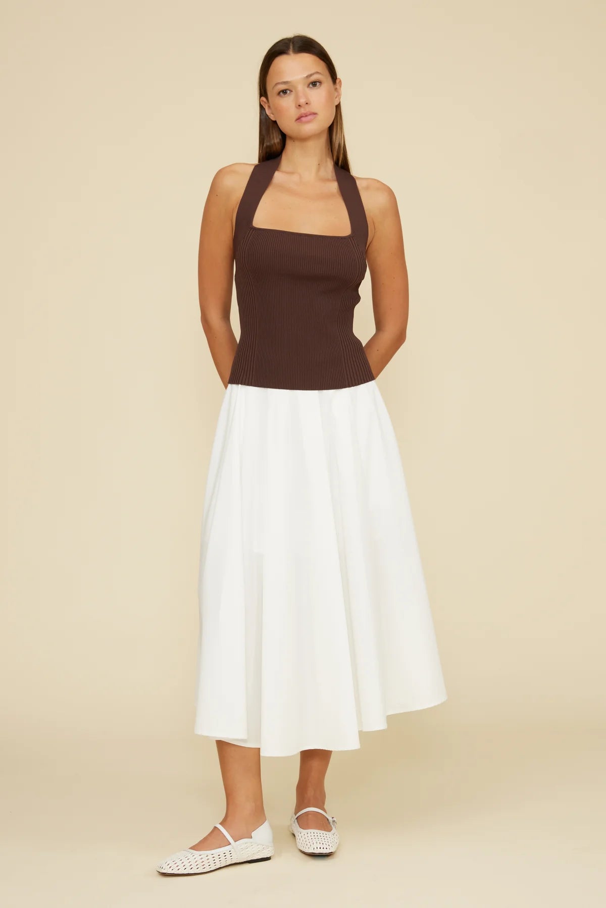 Lydia Halter Top - Brown