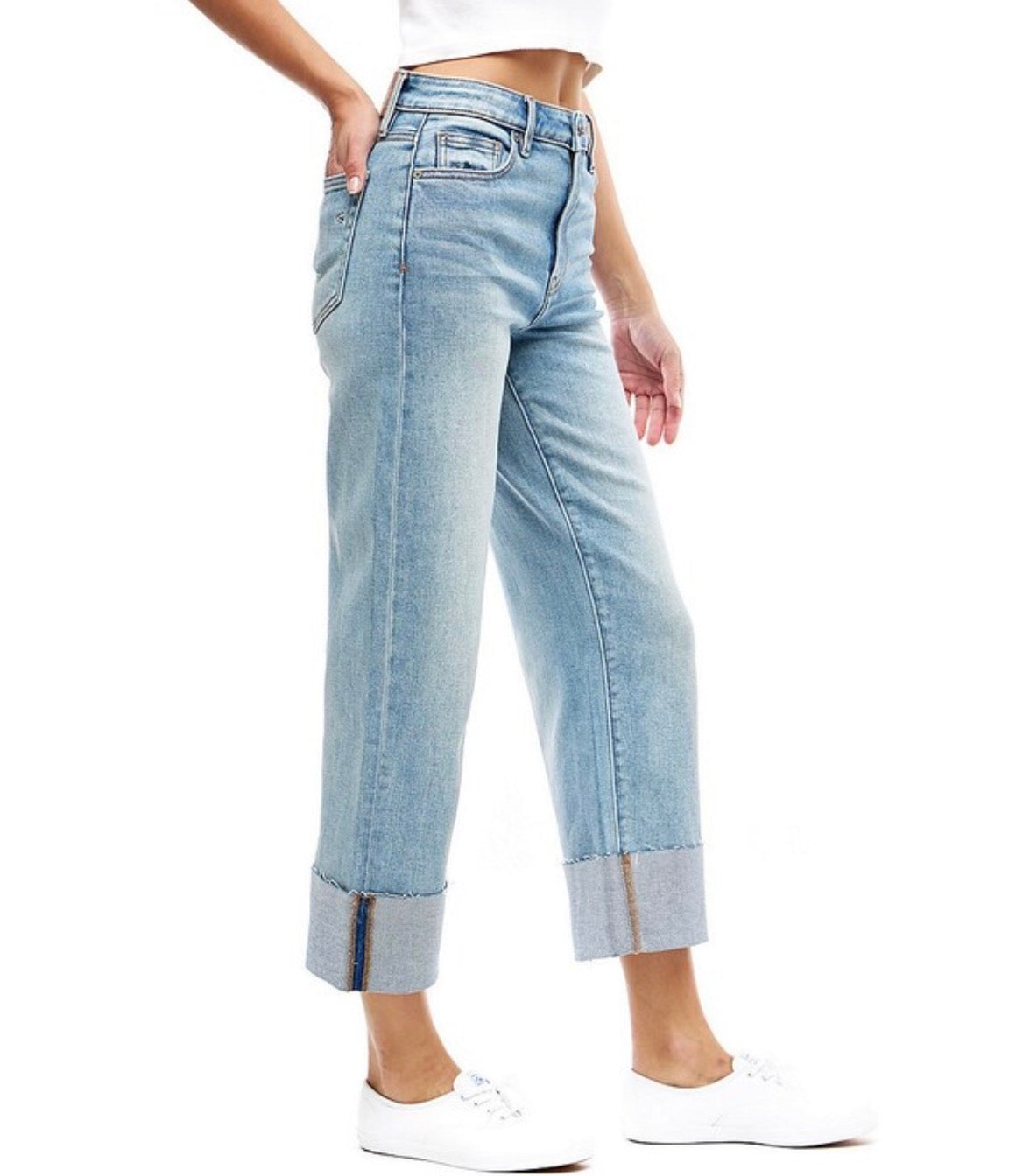 Ella Wide Cuff Jeans