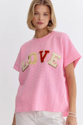 LOVE Textured Top