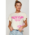 Butterfly Dropped Vintage Graphic Crop Top
