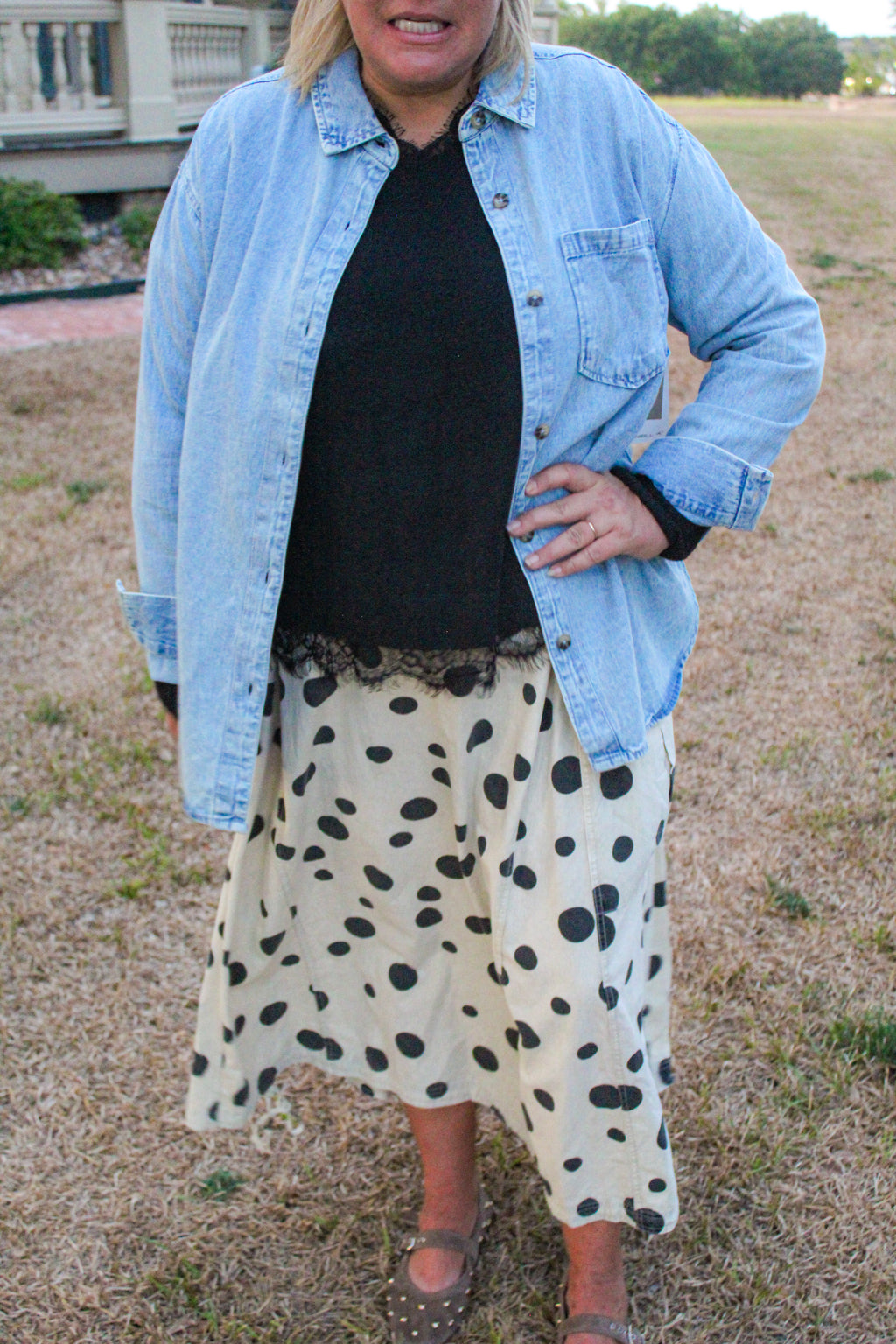 Lace Hem Sweater
