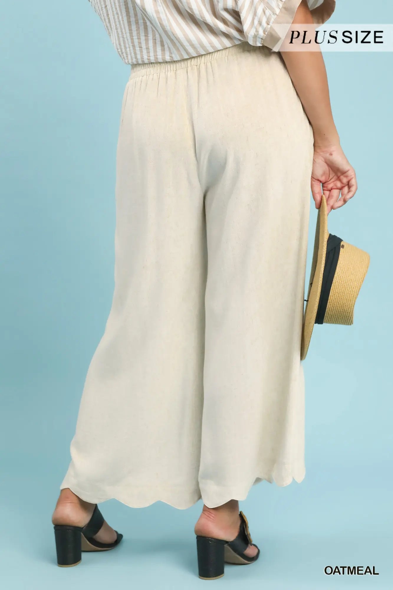 Oatmeal Scallop Pants