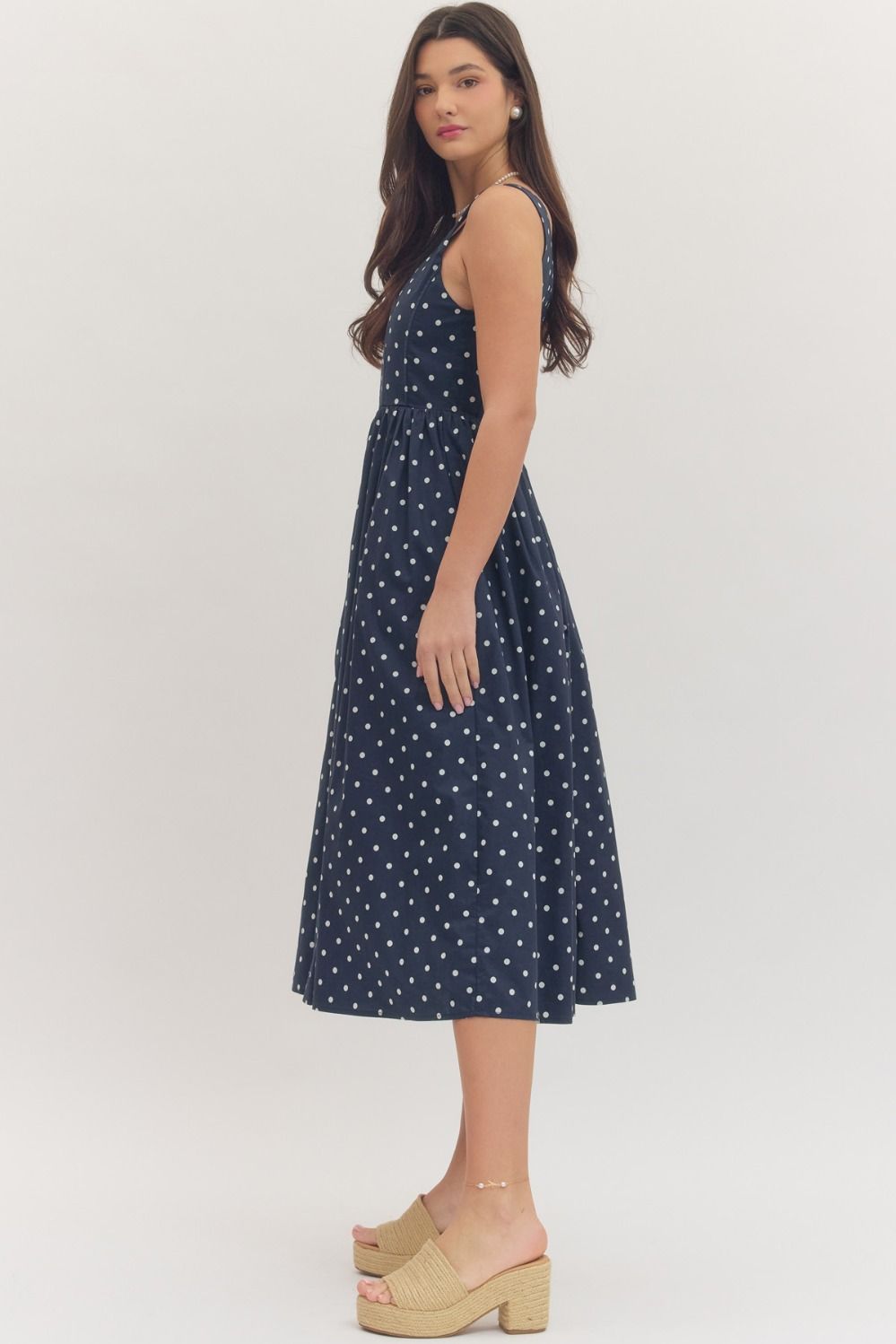 Polka Dot Sleeveless Dress