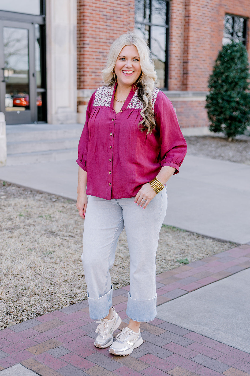 Jane Layerz Top - Maroon