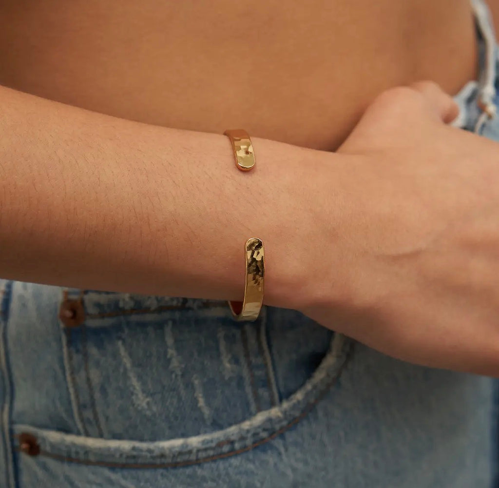 Gold Hammered Bangle