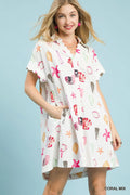 Seashell Coral Mix Dress